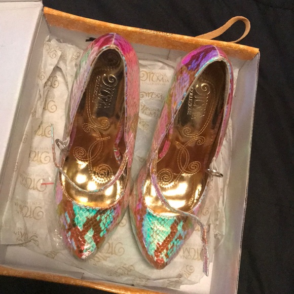 Green multi snake heels - Picture 5 of 7